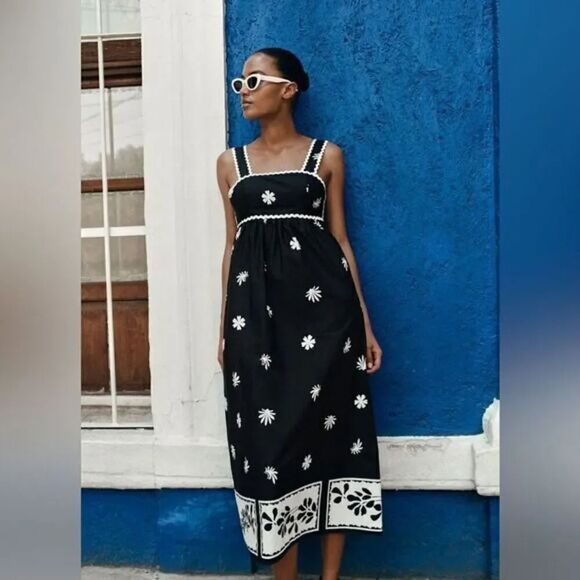 ZARA PRINTED MIDI DRESS‎ - Picture 5 of 10